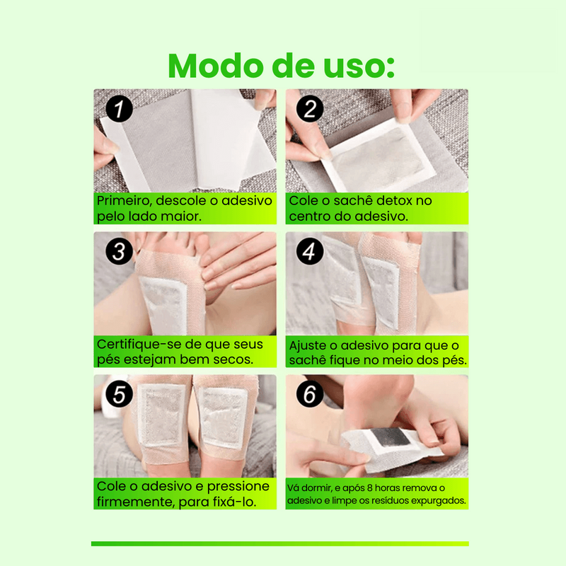 Kit Adesivo - Elimina Dores, Inchaços e Desintoxica - 100% Natural